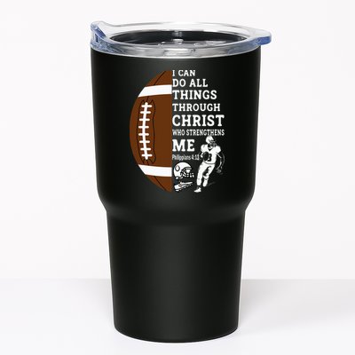 Motivational Bible Verse Christian Gifts Football Tumbler