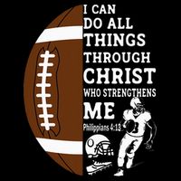 Motivational Bible Verse Christian Gifts Football Womens Tank Top