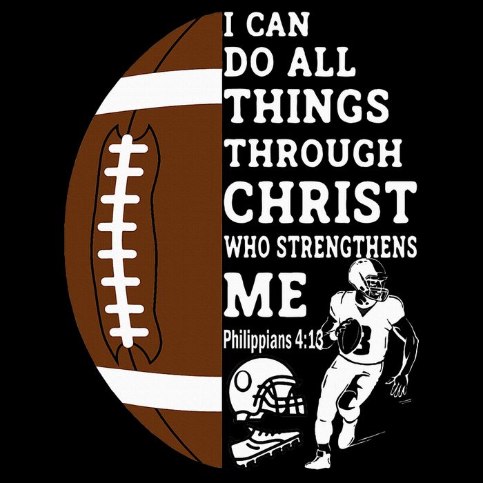 Motivational Bible Verse Christian Gifts Football Womens Tank Top