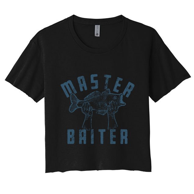 Master Baiter Vintage Bass Fishing Funny Camping Crop Top