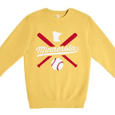 Minnesota Baseball Vintage State Pride Love City Premium Crewneck Sweatshirt