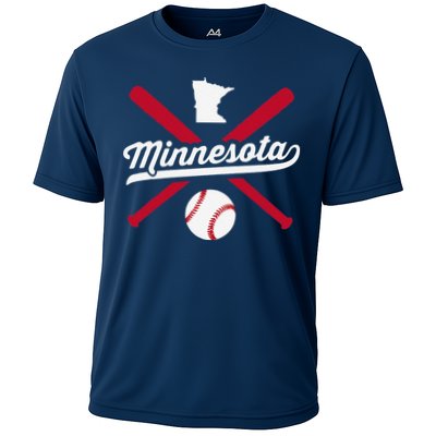 Minnesota Baseball Vintage State Pride Love City Cooling Performance Crew T-Shirt