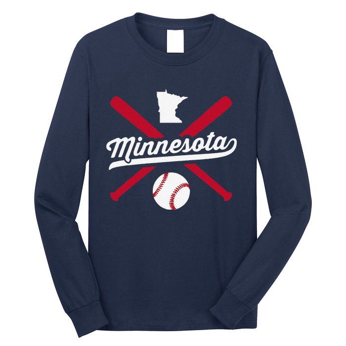 Minnesota Baseball Vintage State Pride Love City Long Sleeve Shirt