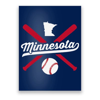 Minnesota Baseball Vintage State Pride Love City Poster