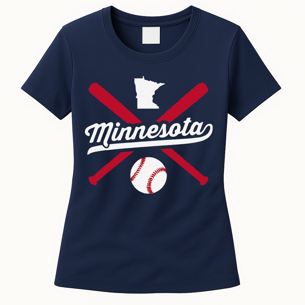 Minnesota Baseball Vintage State Pride Love City Womens T-Shirt