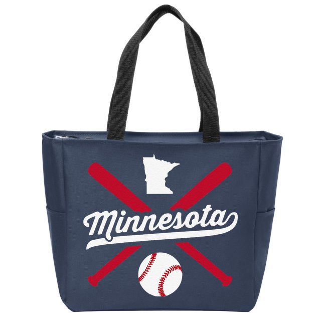 Minnesota Baseball Vintage State Pride Love City Zip Tote Bag
