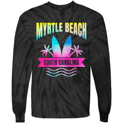 Myrtle Beach Vacation South Carolina Souvenir Tie-Dye Long Sleeve Shirt