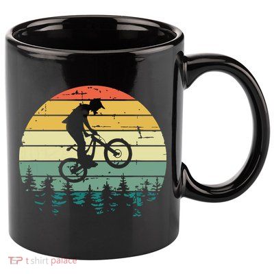 Mountain Bike Vintage Downhill Biking MTB Riding 11oz C Handle Ceramic Mug