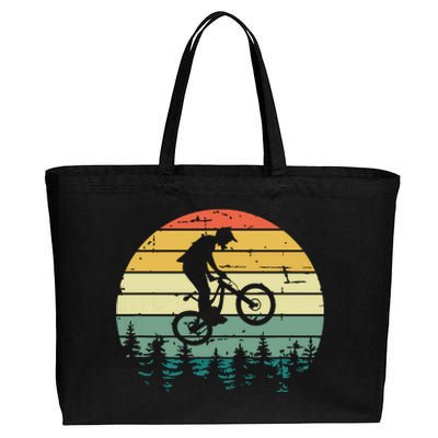 Mountain Bike Vintage Downhill Biking MTB Riding Cotton Canvas Jumbo Tote