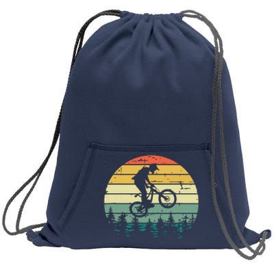 Mountain Bike Vintage Downhill Biking MTB Riding Sweatshirt Cinch Pack Bag