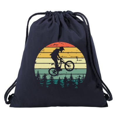 Mountain Bike Vintage Downhill Biking MTB Riding Drawstring Bag