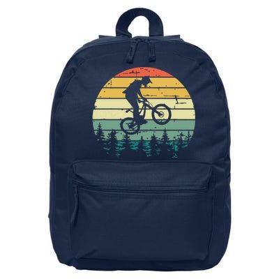 Mountain Bike Vintage Downhill Biking MTB Riding 16 in Basic Backpack