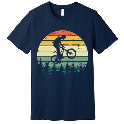 Mountain Bike Vintage Downhill Biking MTB Riding Premium T-Shirt