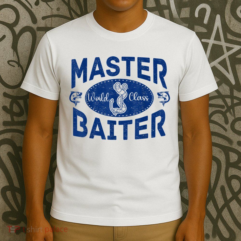 Master Baiter Vintage Bass Fishing Fisherman Men Funny T-Shirt