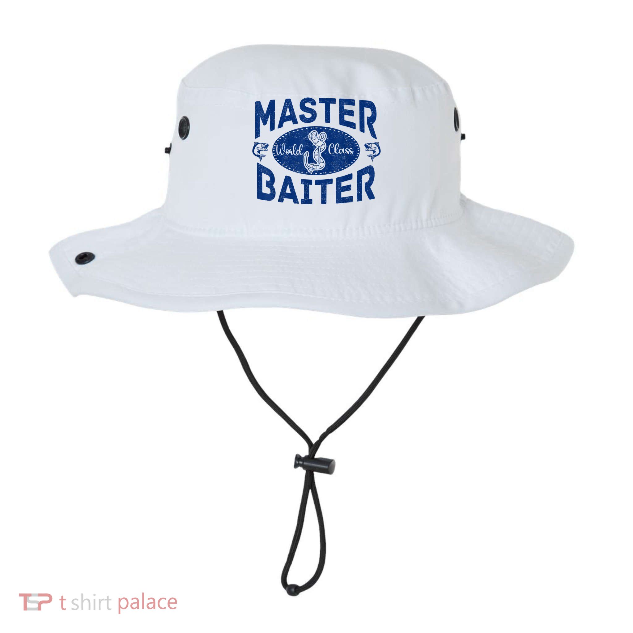 Master Baiter Vintage Bass Fishing Fisherman Men Funny Bucket Hat