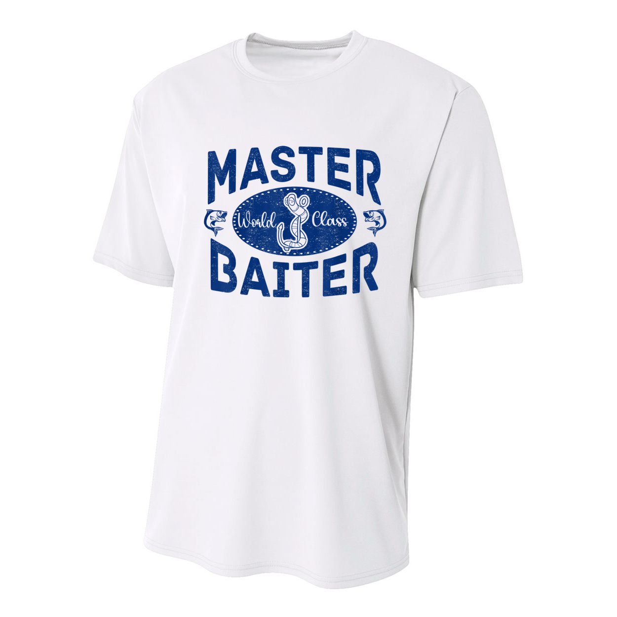 Master Baiter Vintage Bass Fishing Fisherman Men Funny Youth Performance Sprint T-Shirt