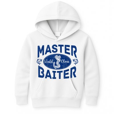 Master Baiter Vintage Bass Fishing Fisherman Men Funny Kids Hoodie