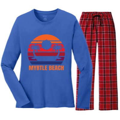 Myrtle Beach Vacation Gift Women's Long Sleeve Flannel Pajama Set 