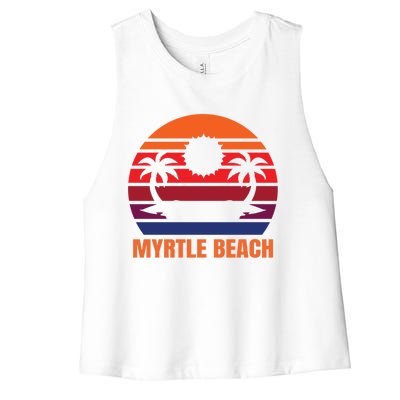 Myrtle Beach Vacation Gift Women's Racerback Cropped Tank