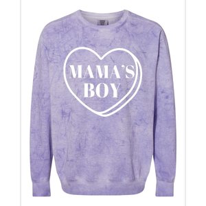 Mamas Boy Valentines Day Colorblast Crewneck Sweatshirt