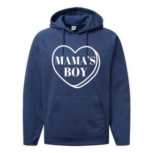 Mamas Boy Valentines Day Performance Fleece Hoodie