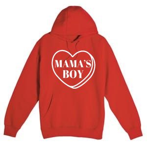 Mamas Boy Valentines Day Premium Pullover Hoodie