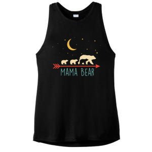 Mama Bear With 3 Cubs Hoodie Mama Bear Hooded Ladies PosiCharge Tri-Blend Wicking Tank