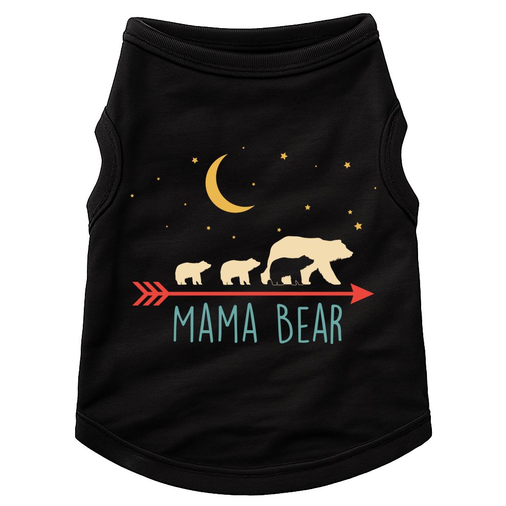 Mama Bear With 3 Cubs Hoodie Mama Bear Hooded Doggie Tank