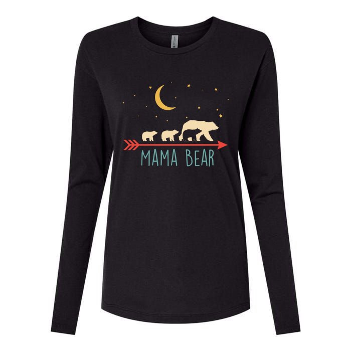 Mama Bear With 3 Cubs Hoodie Mama Bear Hooded Womens Cotton Relaxed Long Sleeve T-Shirt