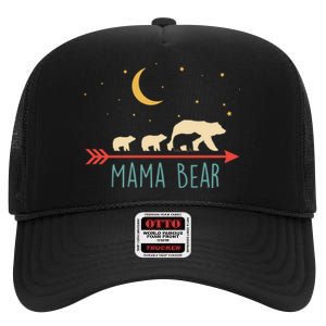 Mama Bear With 3 Cubs Hoodie Mama Bear Hooded High Crown Mesh Back Trucker Hat