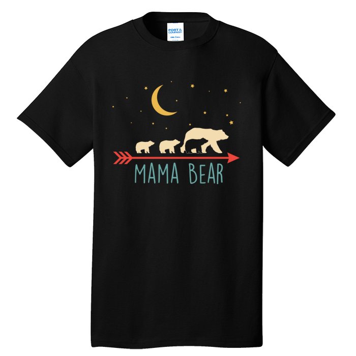 Mama Bear With 3 Cubs Hoodie Mama Bear Hooded Tall T-Shirt