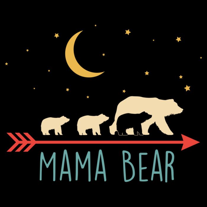 Mama Bear With 3 Cubs Hoodie Mama Bear Hooded Impact Tech Backpack