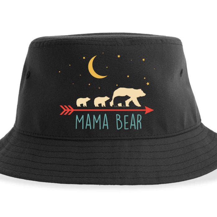 Mama Bear With 3 Cubs Hoodie Mama Bear Hooded Sustainable Bucket Hat