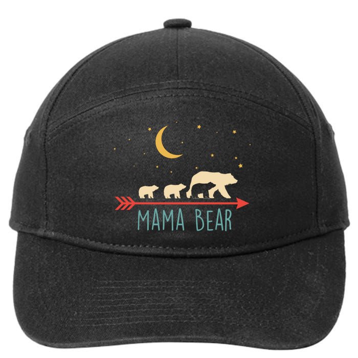 Mama Bear With 3 Cubs Hoodie Mama Bear Hooded 7-Panel Snapback Hat