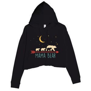 Mama Bear With 3 Cubs Hoodie Mama Bear Hooded Crop Fleece Hoodie