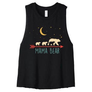 Mama Bear With 3 Cubs Hoodie Mama Bear Hooded Women's Racerback Cropped Tank