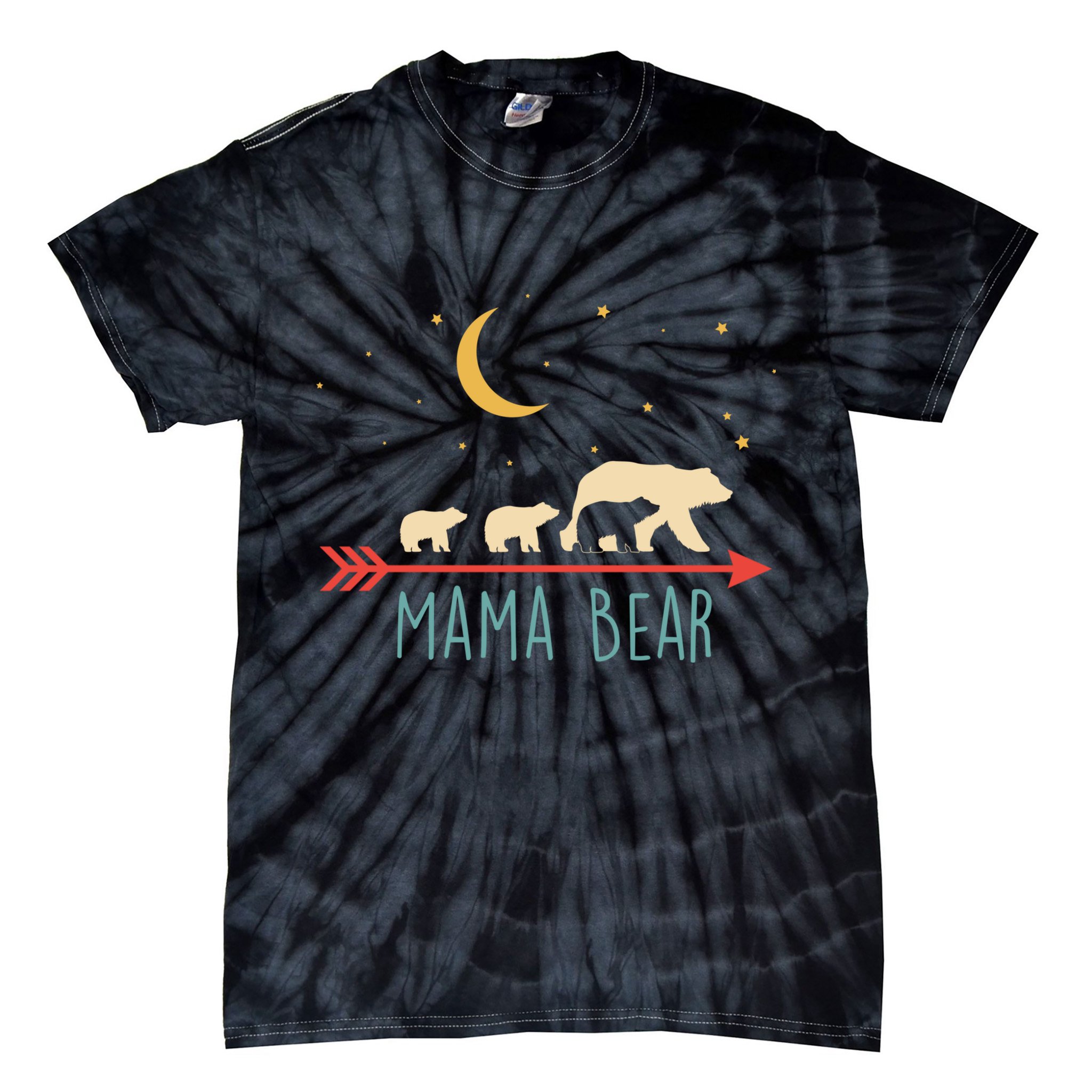 Mama Bear With 3 Cubs Hoodie Mama Bear Hooded Tie-Dye T-Shirt