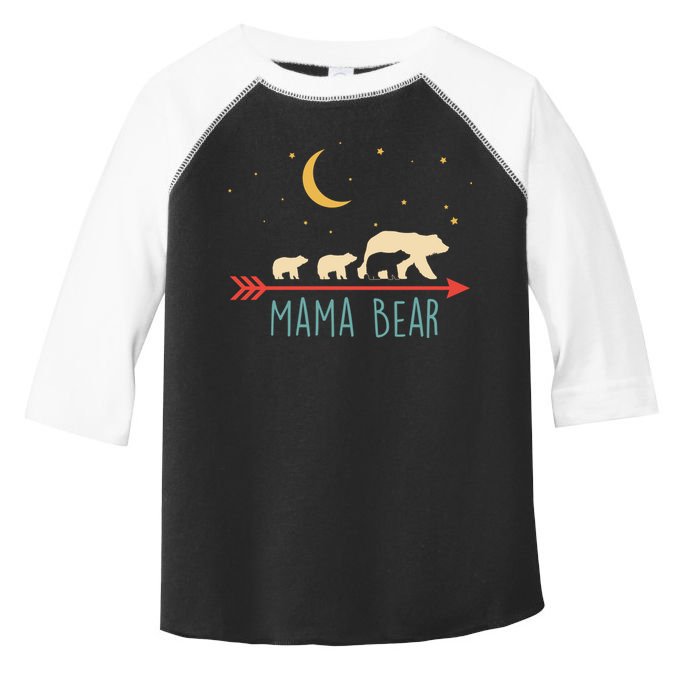 Mama Bear With 3 Cubs Hoodie Mama Bear Hooded Toddler Fine Jersey T-Shirt