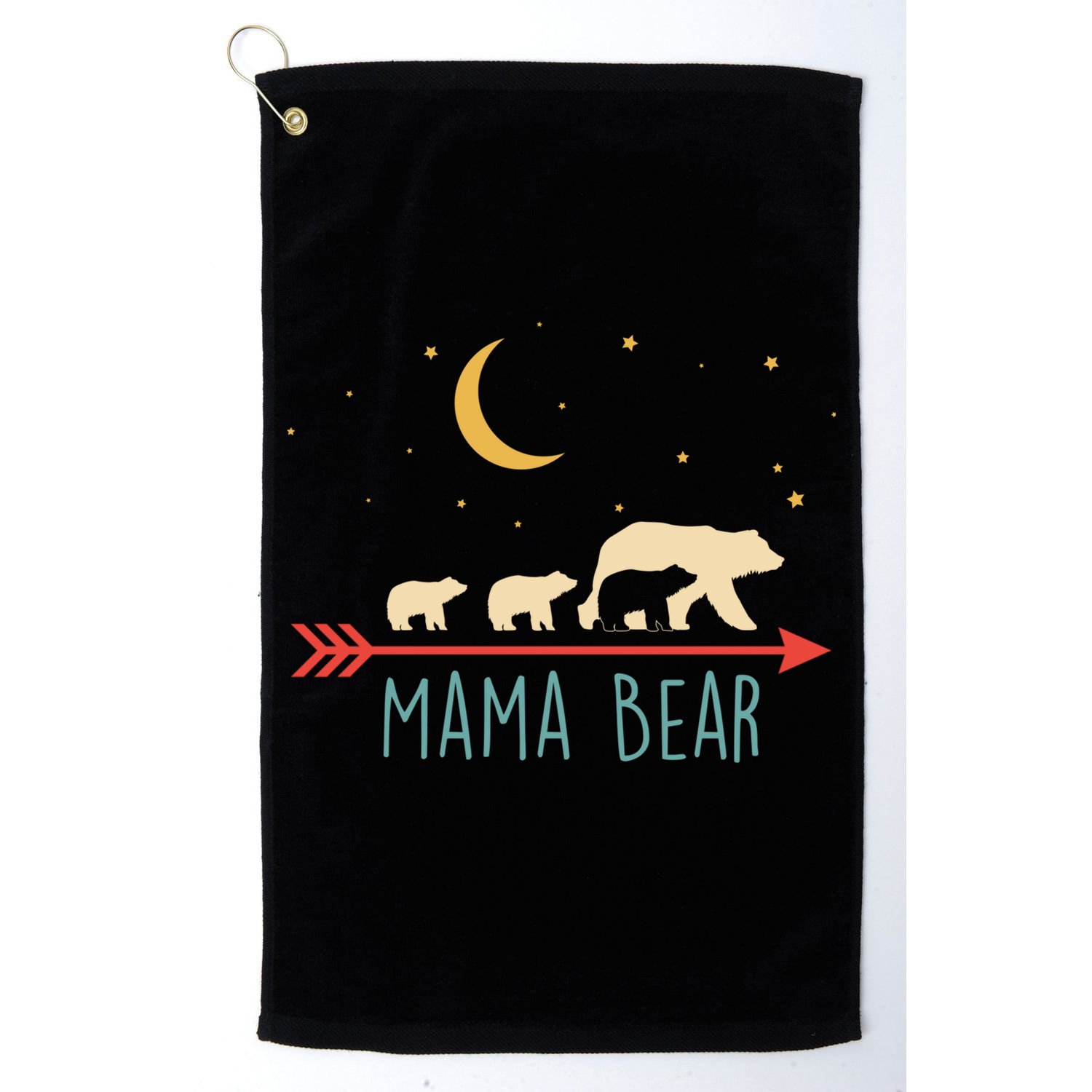 Mama Bear With 3 Cubs Hoodie Mama Bear Hooded Golf Towel