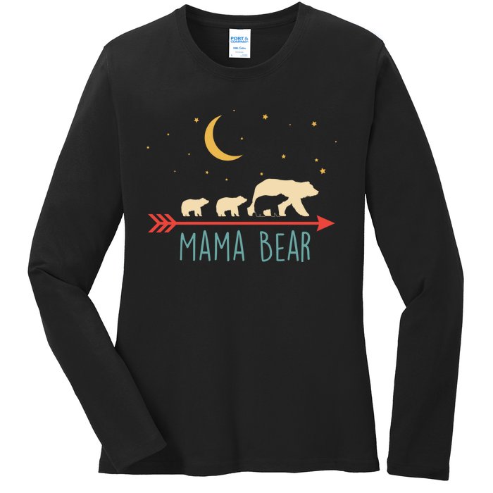 Mama Bear With 3 Cubs Hoodie Mama Bear Hooded Ladies Long Sleeve Shirt