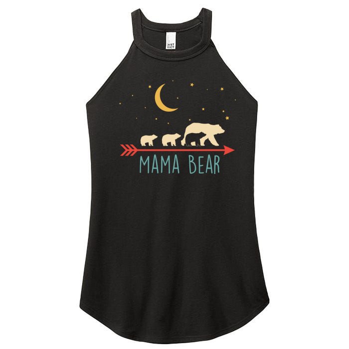 Mama Bear With 3 Cubs Hoodie Mama Bear Hooded Women's Perfect Tri Rocker Tank