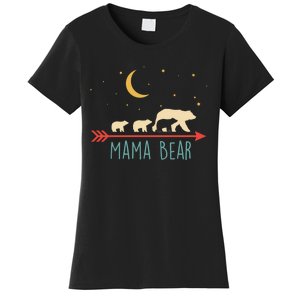 Mama Bear With 3 Cubs Hoodie Mama Bear Hooded Women's T-Shirt