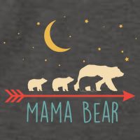 Mama Bear With 3 Cubs Hoodie Mama Bear Hooded Vector Backpack