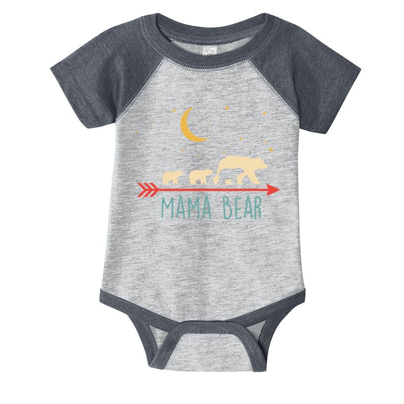 Mama Bear With 3 Cubs Hoodie Mama Bear Hooded Infant Baby Jersey Bodysuit