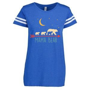 Mama Bear With 3 Cubs Hoodie Mama Bear Hooded Enza Ladies Jersey Football T-Shirt