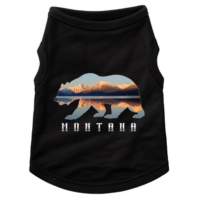 Montana Bear With Glacier National Park Lake Image Souvenir Doggie Tank