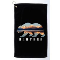 Montana Bear With Glacier National Park Lake Image Souvenir Golf Towel
