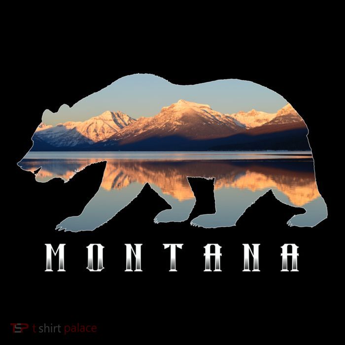 Montana Bear With Glacier National Park Lake Image Souvenir Wool Snapback Cap