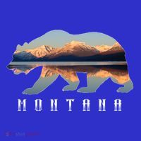 Montana Bear With Glacier National Park Lake Image Souvenir Baby Bodysuit