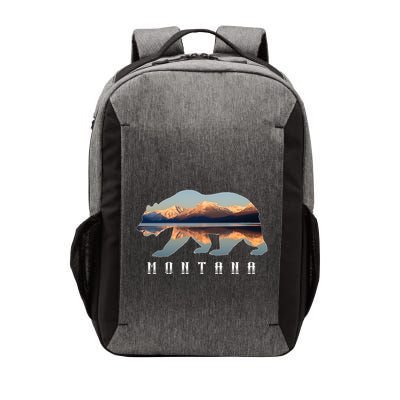 Montana Bear With Glacier National Park Lake Image Souvenir Vector Backpack